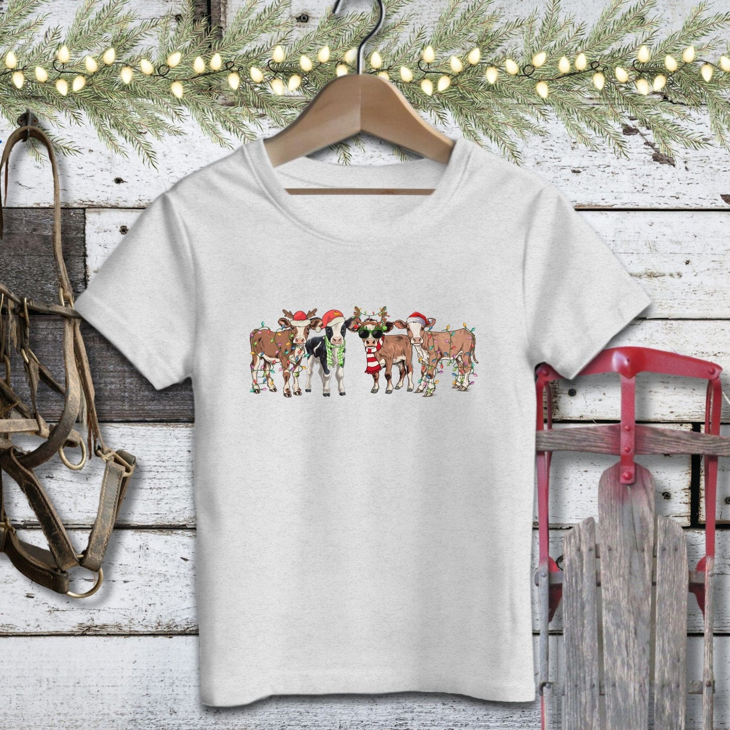 Festive Cows Youth Shirt
