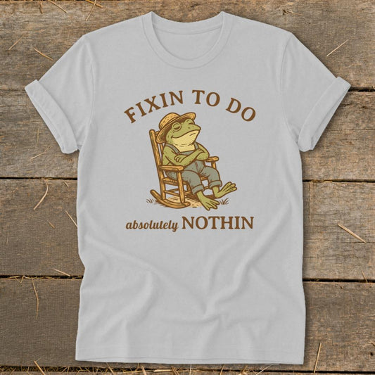 Fixin to Do Nothin Softstyle Tee - Sport Grey