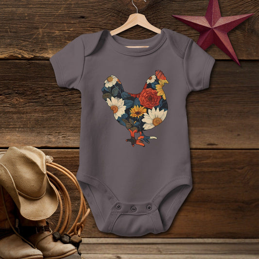 Floral Chicken Bodysuit (Baby)