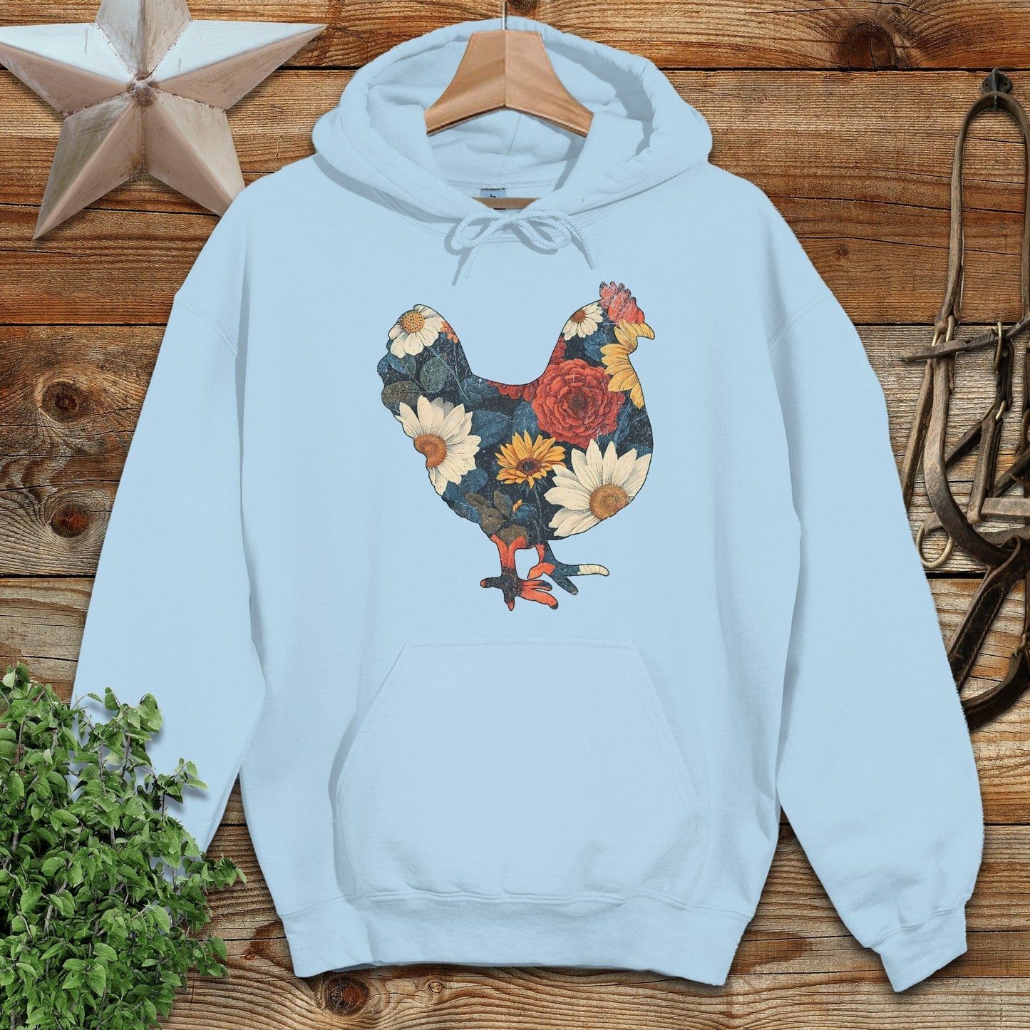 Floral Chicken Hoodie