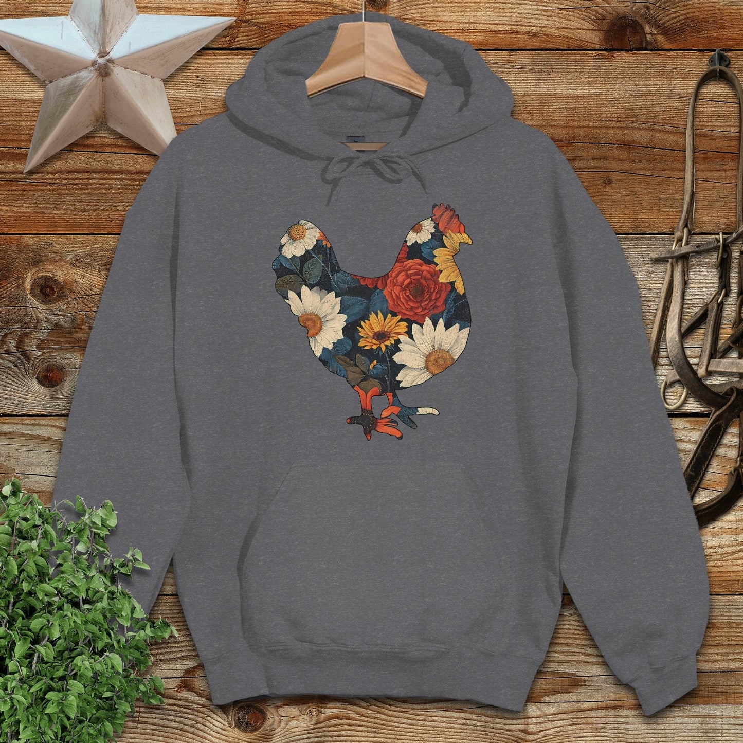 Floral Chicken Hoodie