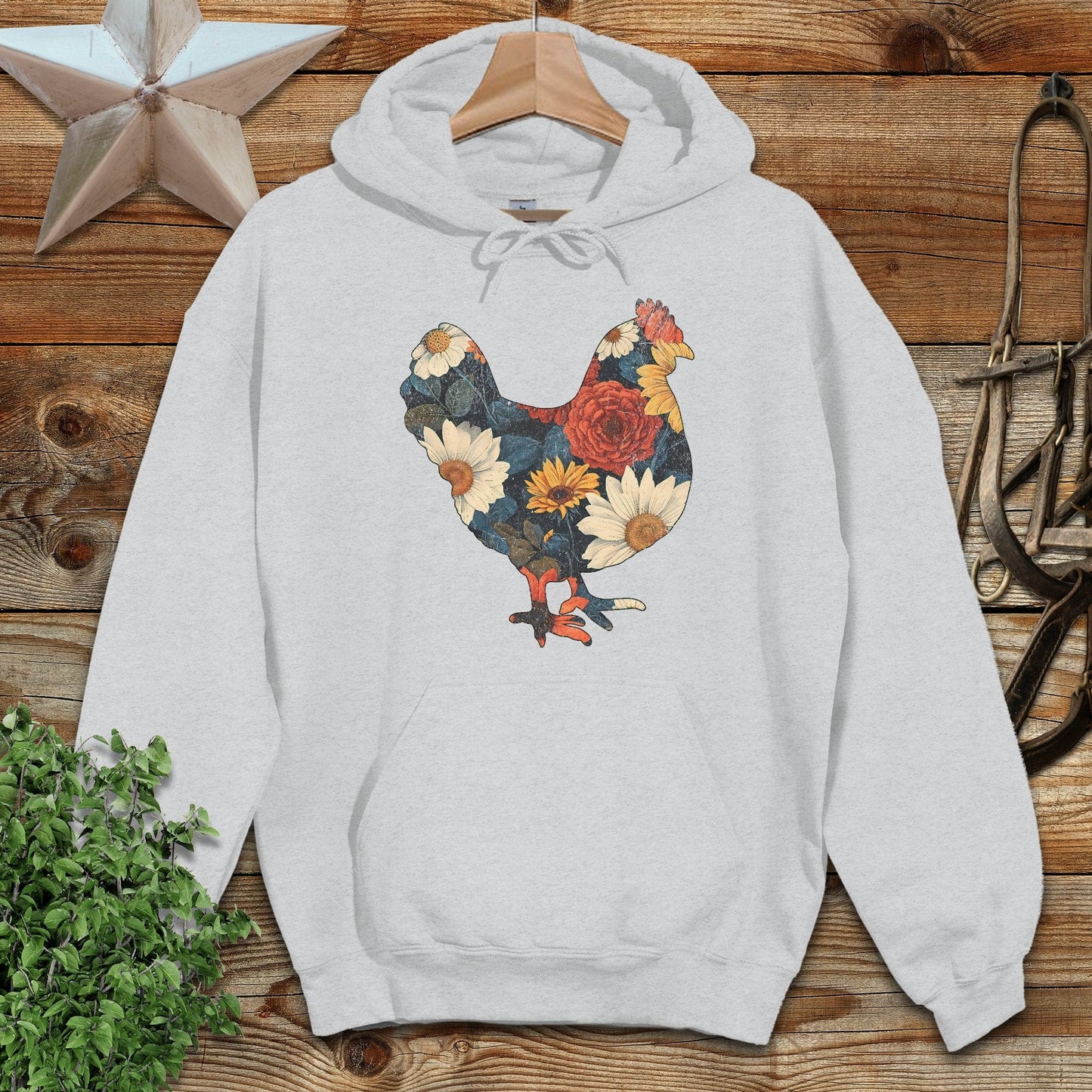 Floral Chicken Hoodie