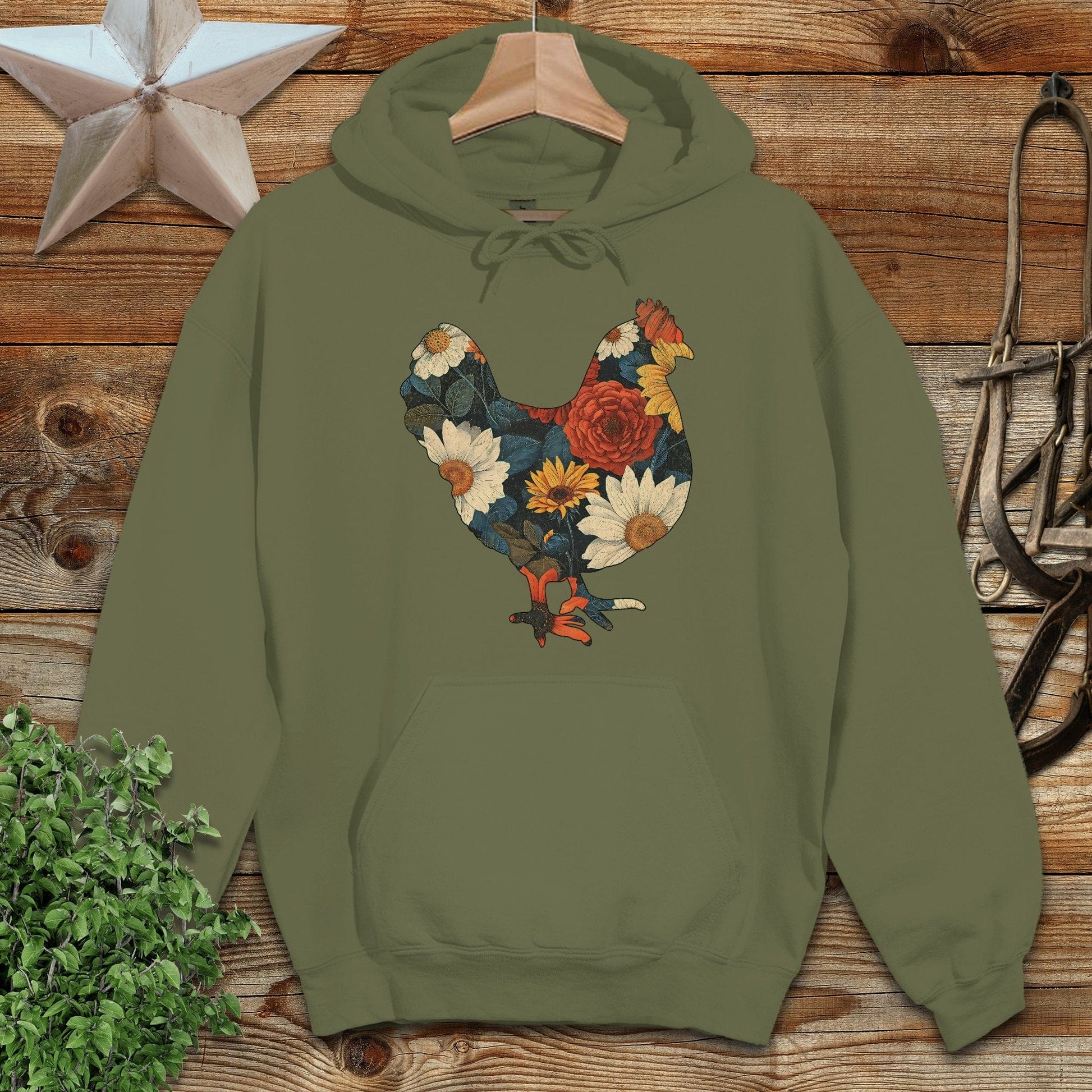 Floral Chicken Hoodie