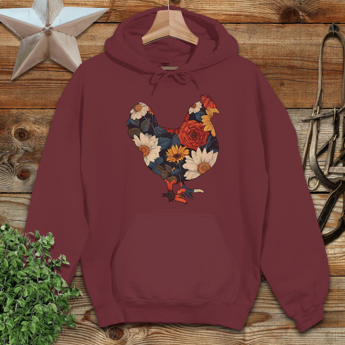 Floral Chicken Hoodie