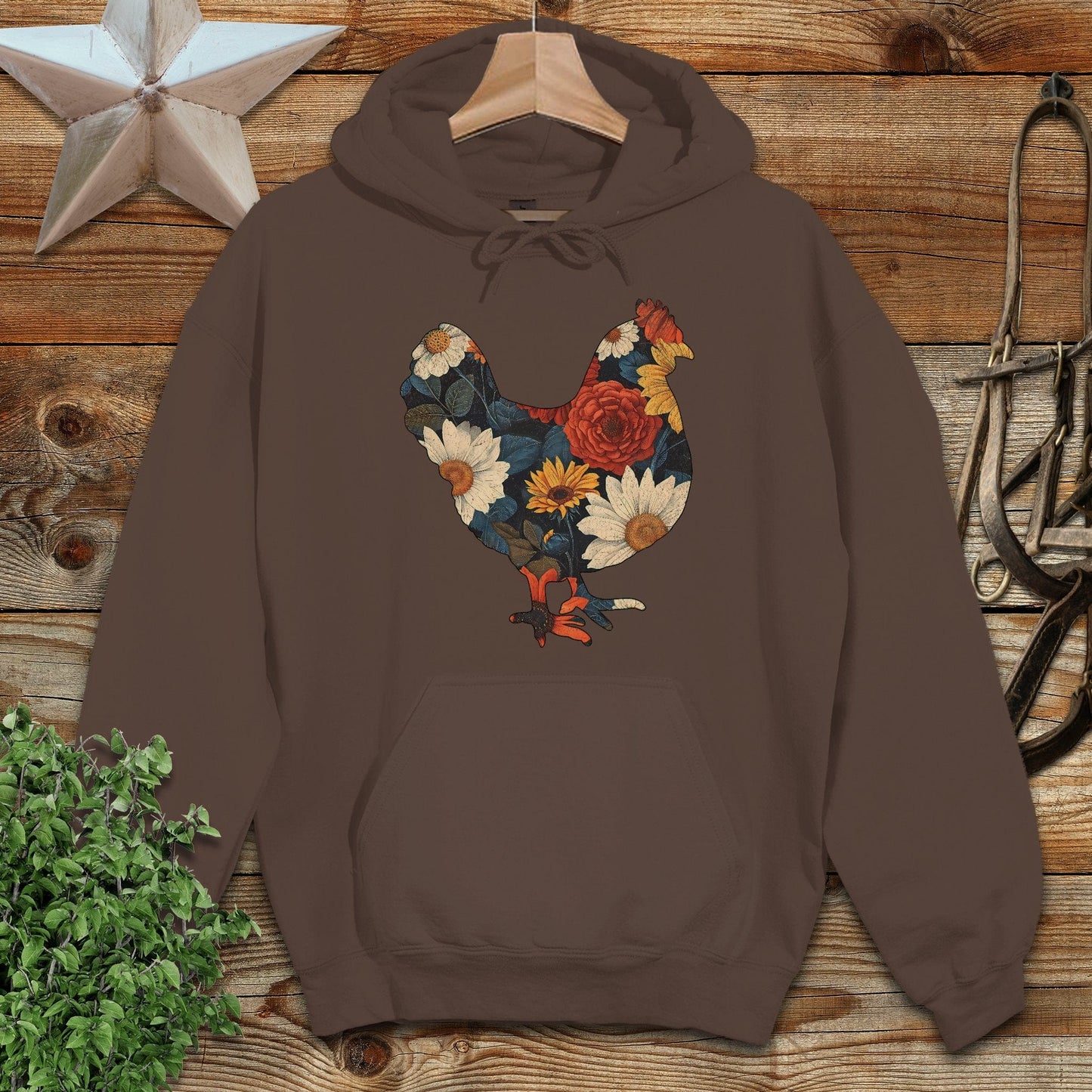 Floral Chicken Hoodie