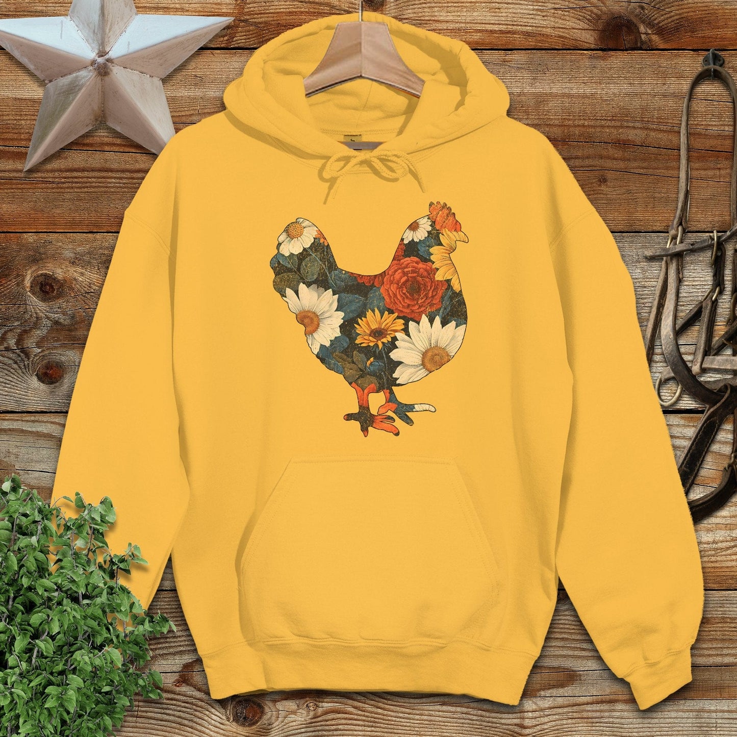 Floral Chicken Hoodie
