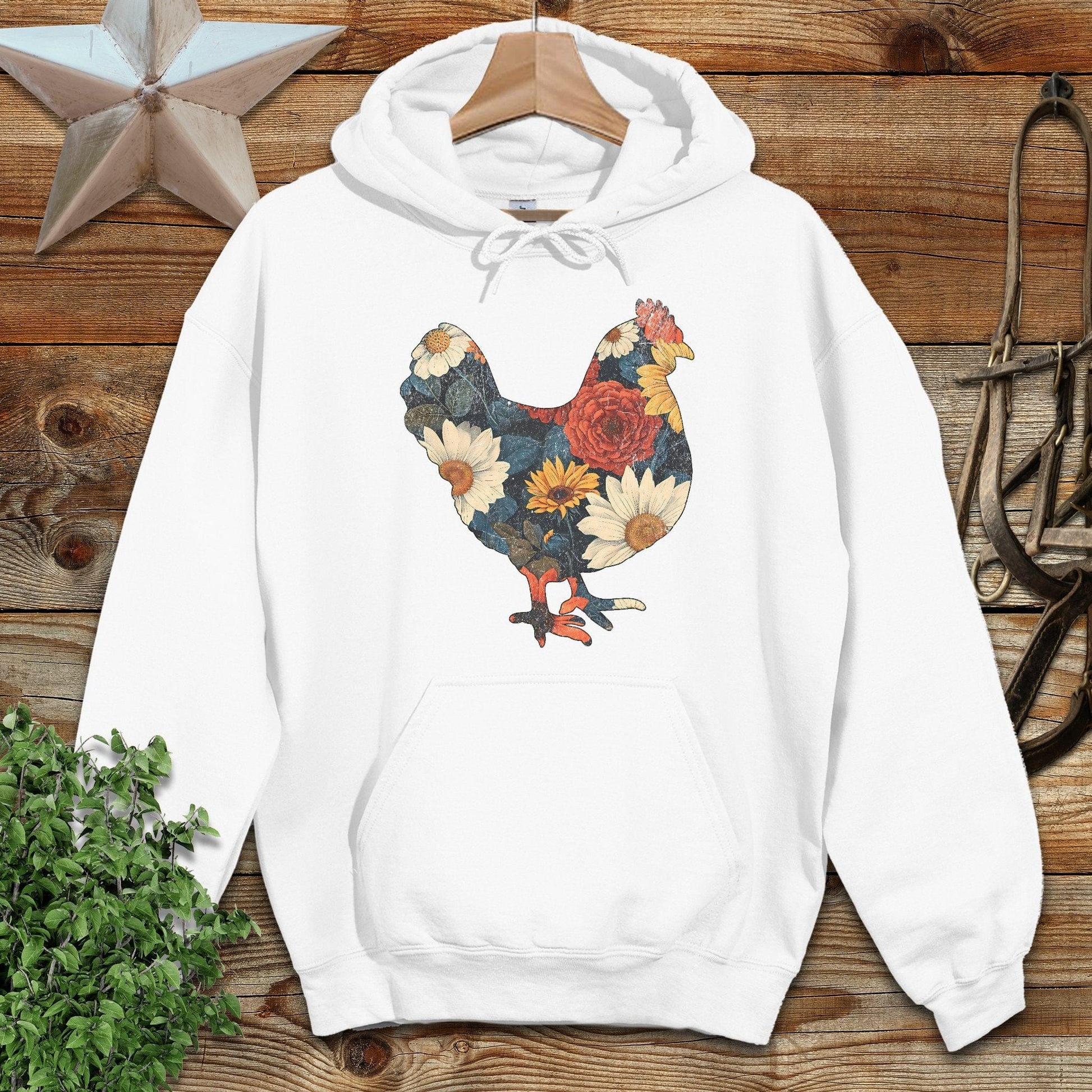 Floral Chicken Hoodie