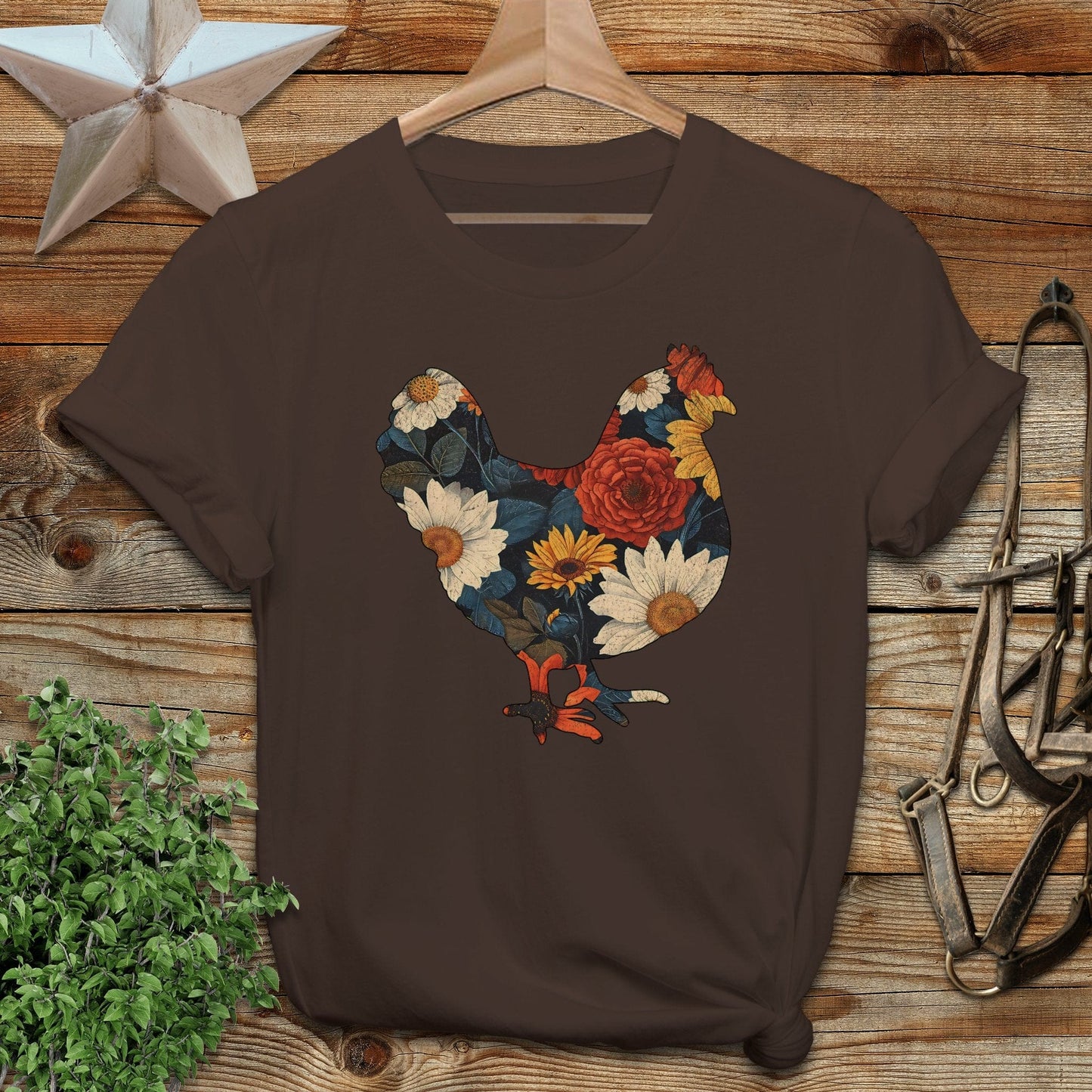 Floral Chicken Softstyle Tee