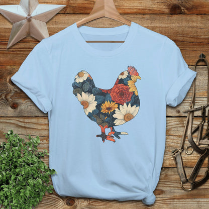 Floral Chicken Softstyle Tee
