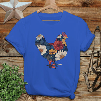 Floral Chicken Softstyle Tee
