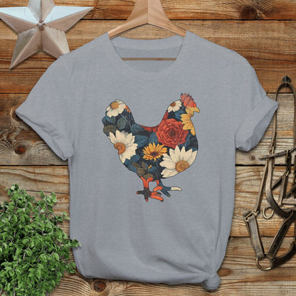 Floral Chicken Softstyle Tee
