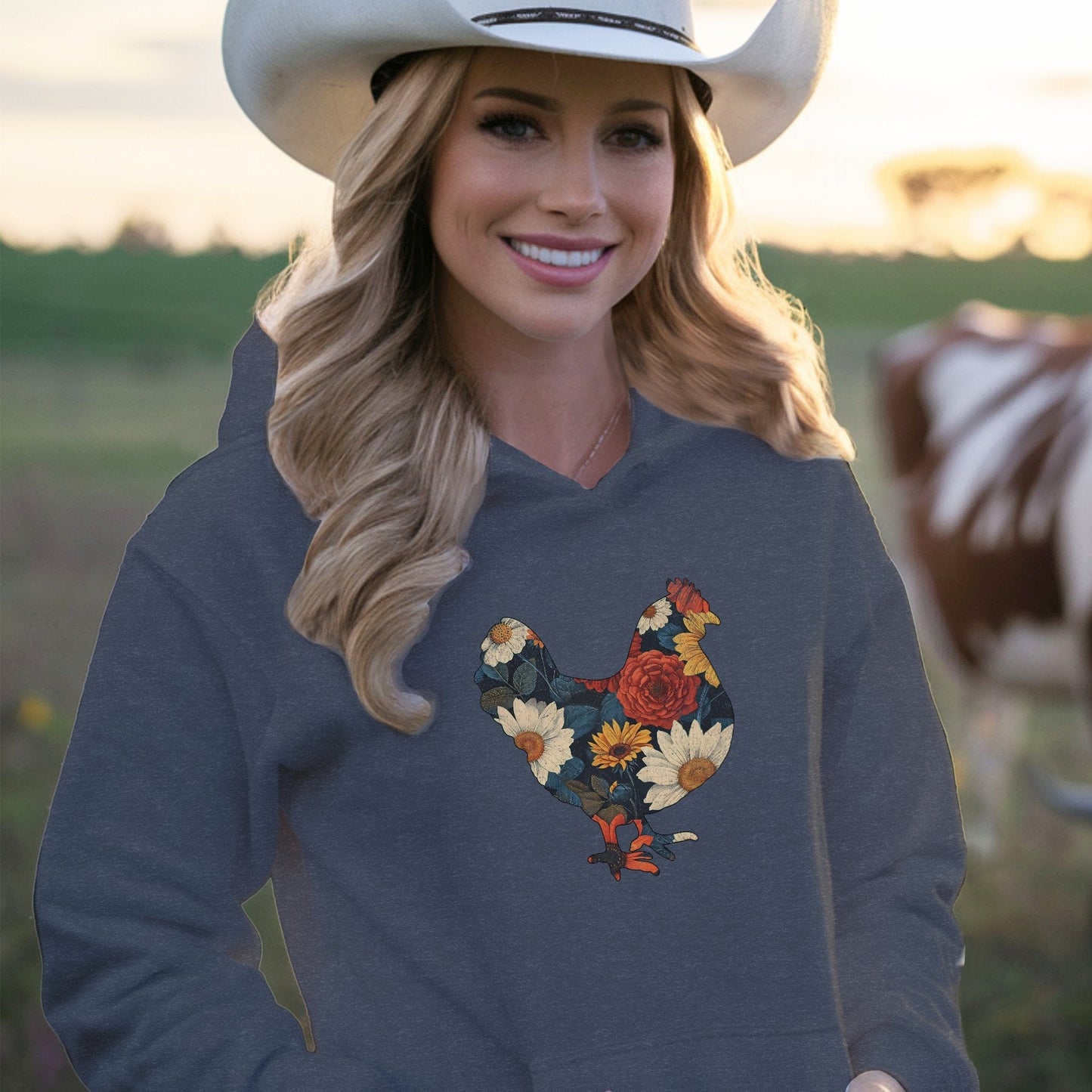 Floral Chicken Sweatshirt