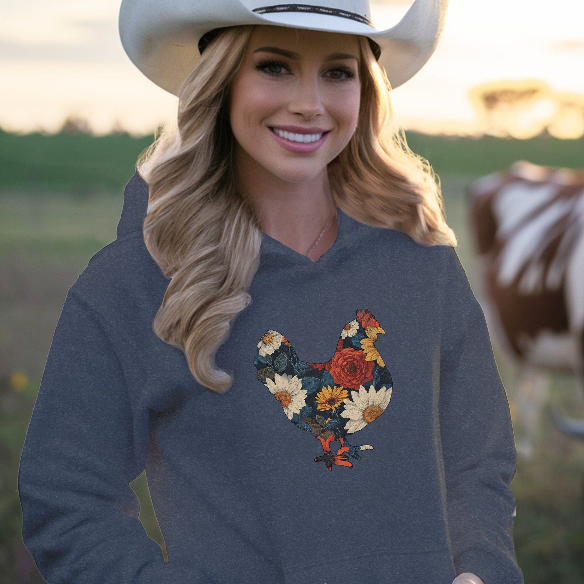 Floral Chicken Sweatshirt