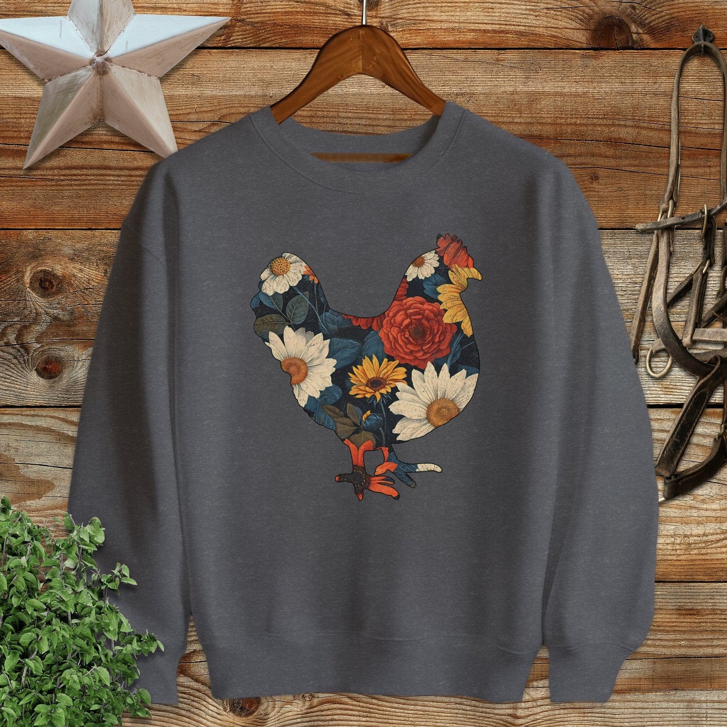 Floral Chicken Sweatshirt