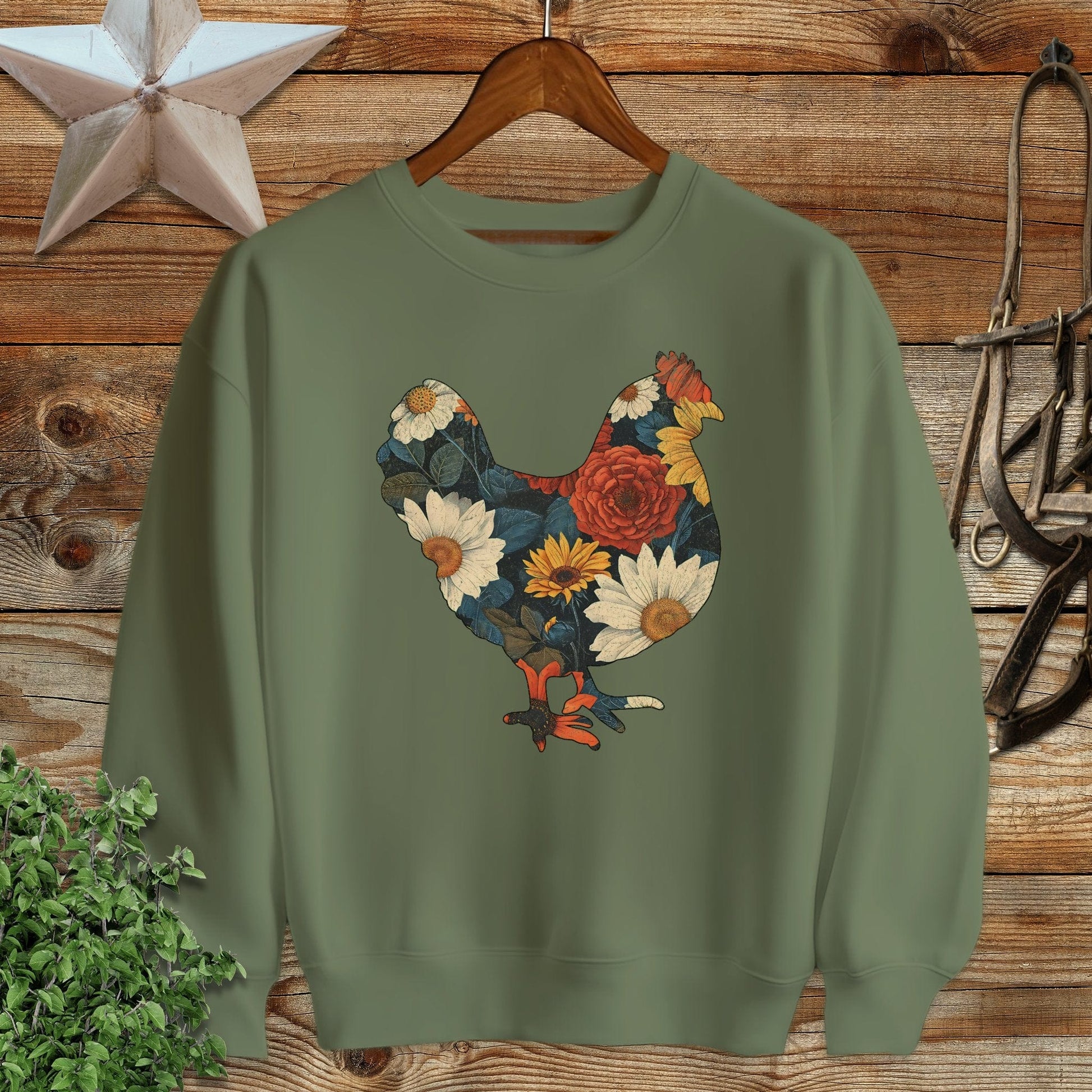 Floral Chicken Sweatshirt