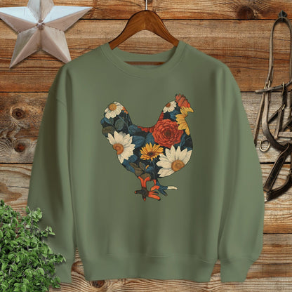 Floral Chicken Sweatshirt