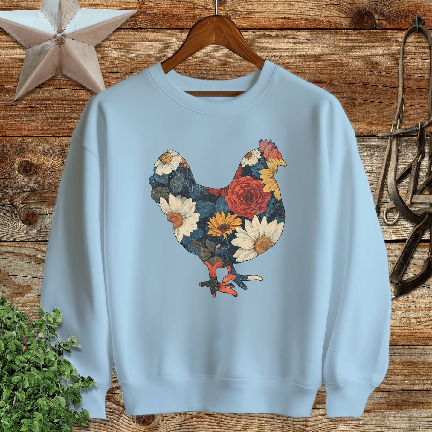 Floral Chicken Sweatshirt