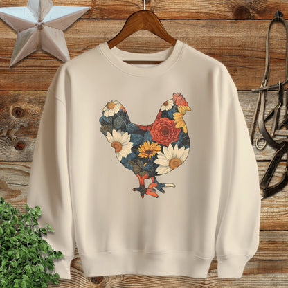 Floral Chicken Sweatshirt