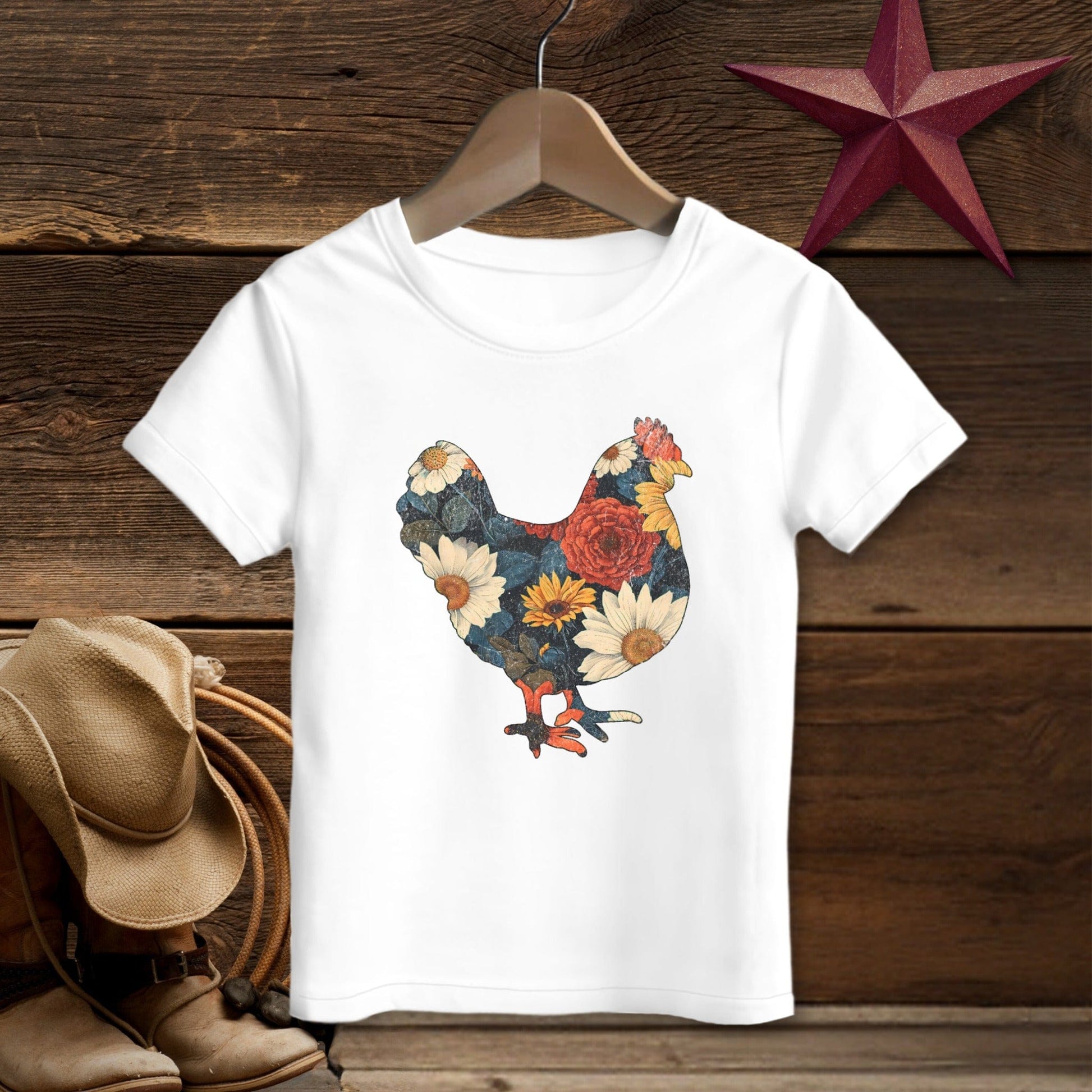 Floral Chicken T-Shirt (Toddler)