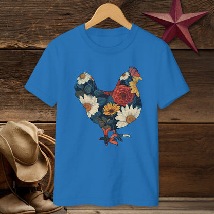Floral Chicken T-Shirt (Youth)