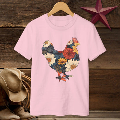 Floral Chicken T-Shirt (Youth)