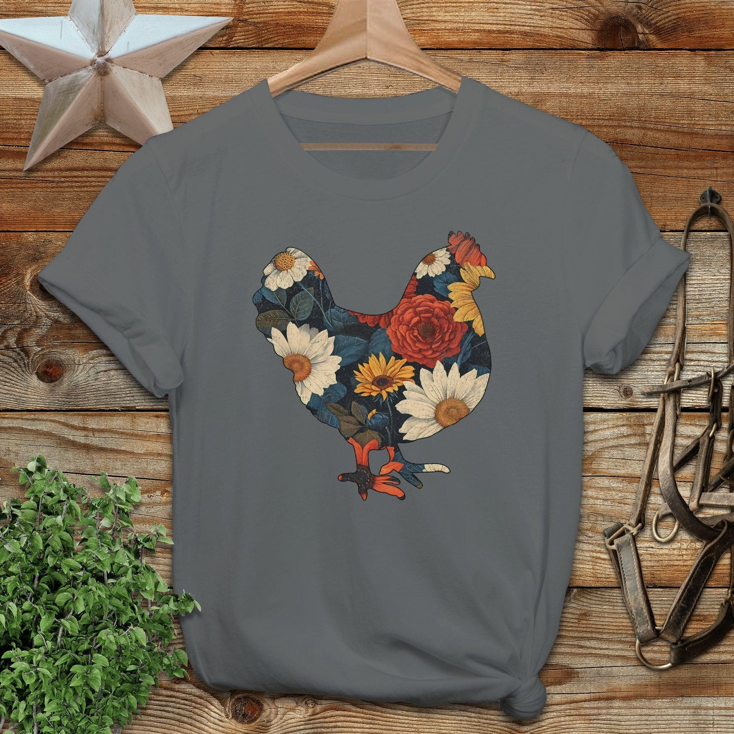 Floral Chicken T-shirt