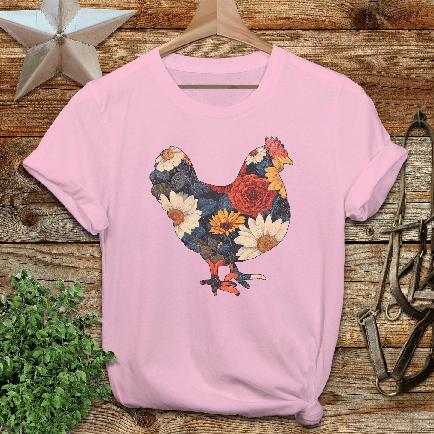 Floral Chicken T-shirt