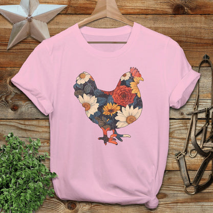 Floral Chicken T-shirt