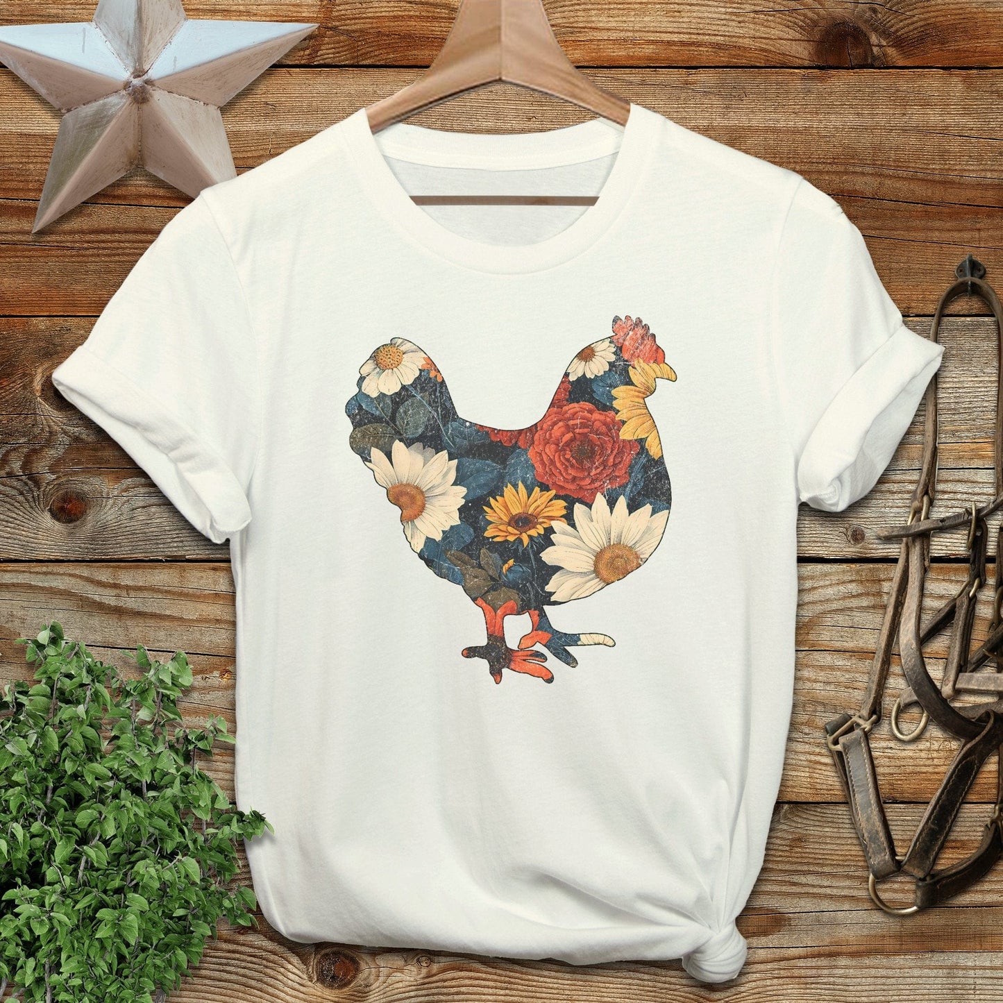 Floral Chicken T-shirt
