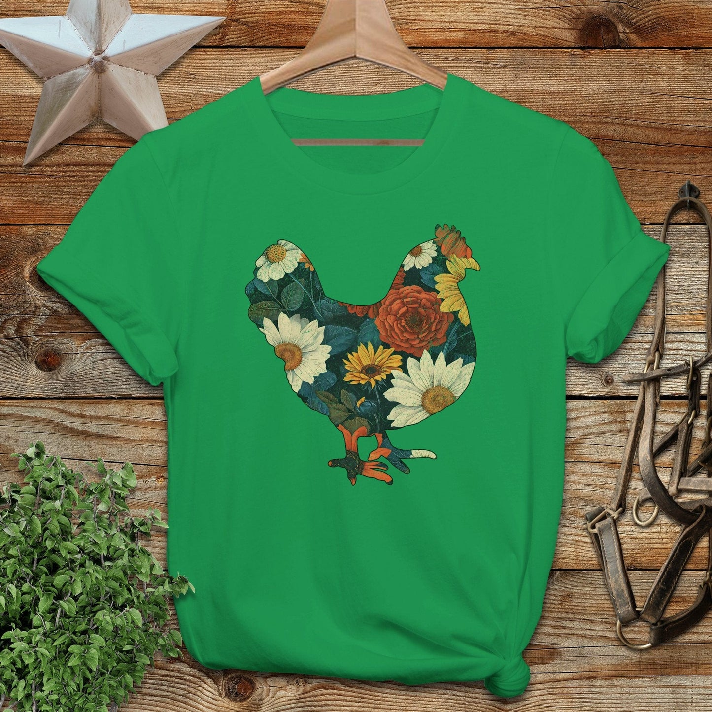 Floral Chicken T-shirt
