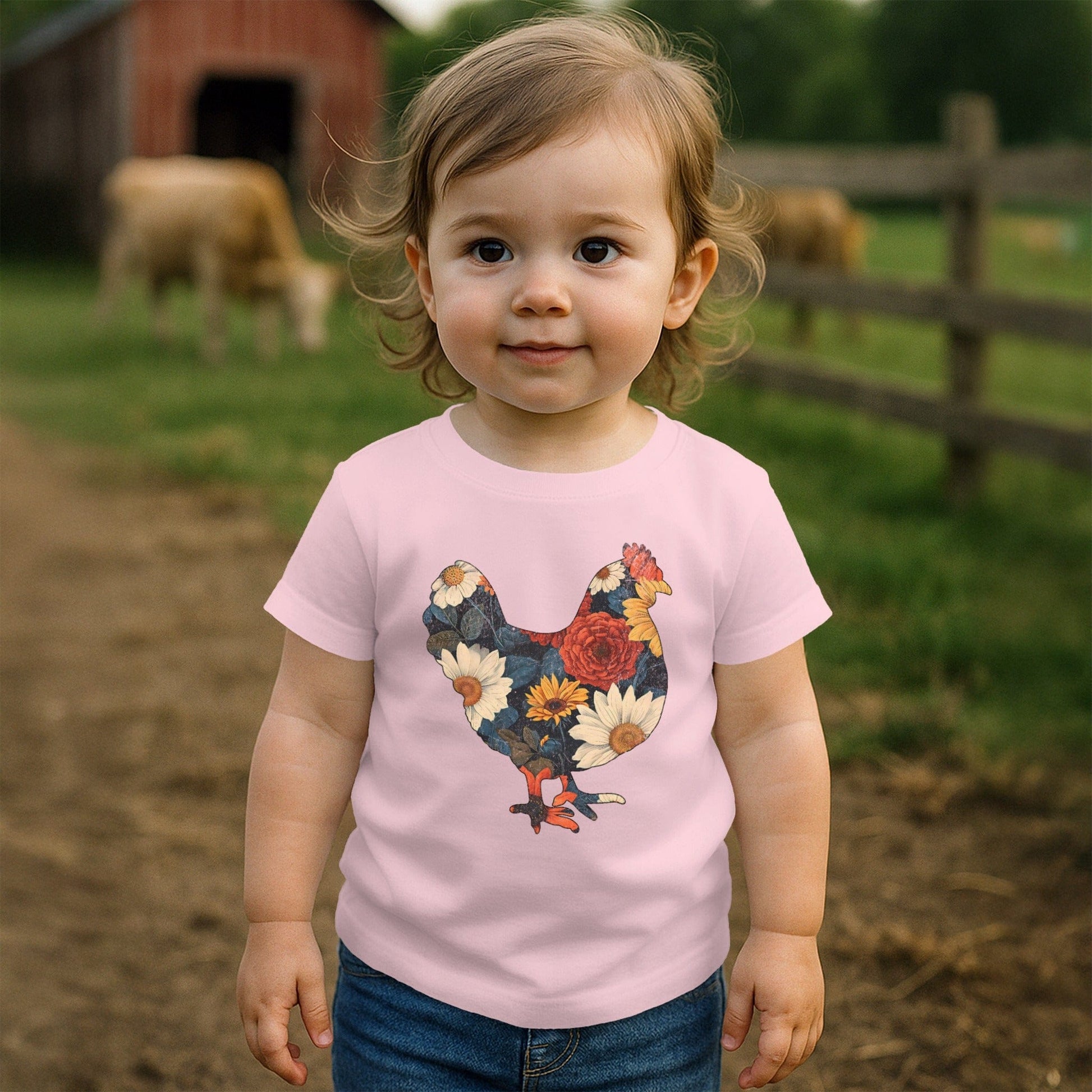 Floral Chicken T-shirt (Toddler)