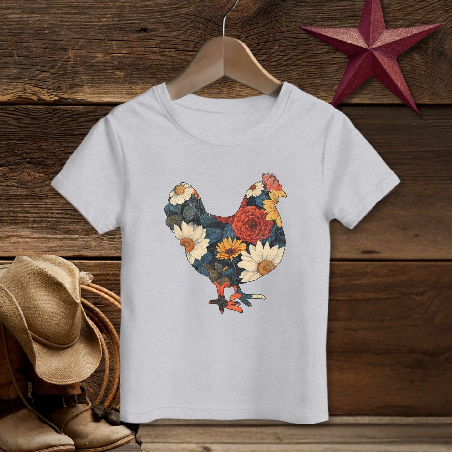 Floral Chicken T-shirt (Toddler)