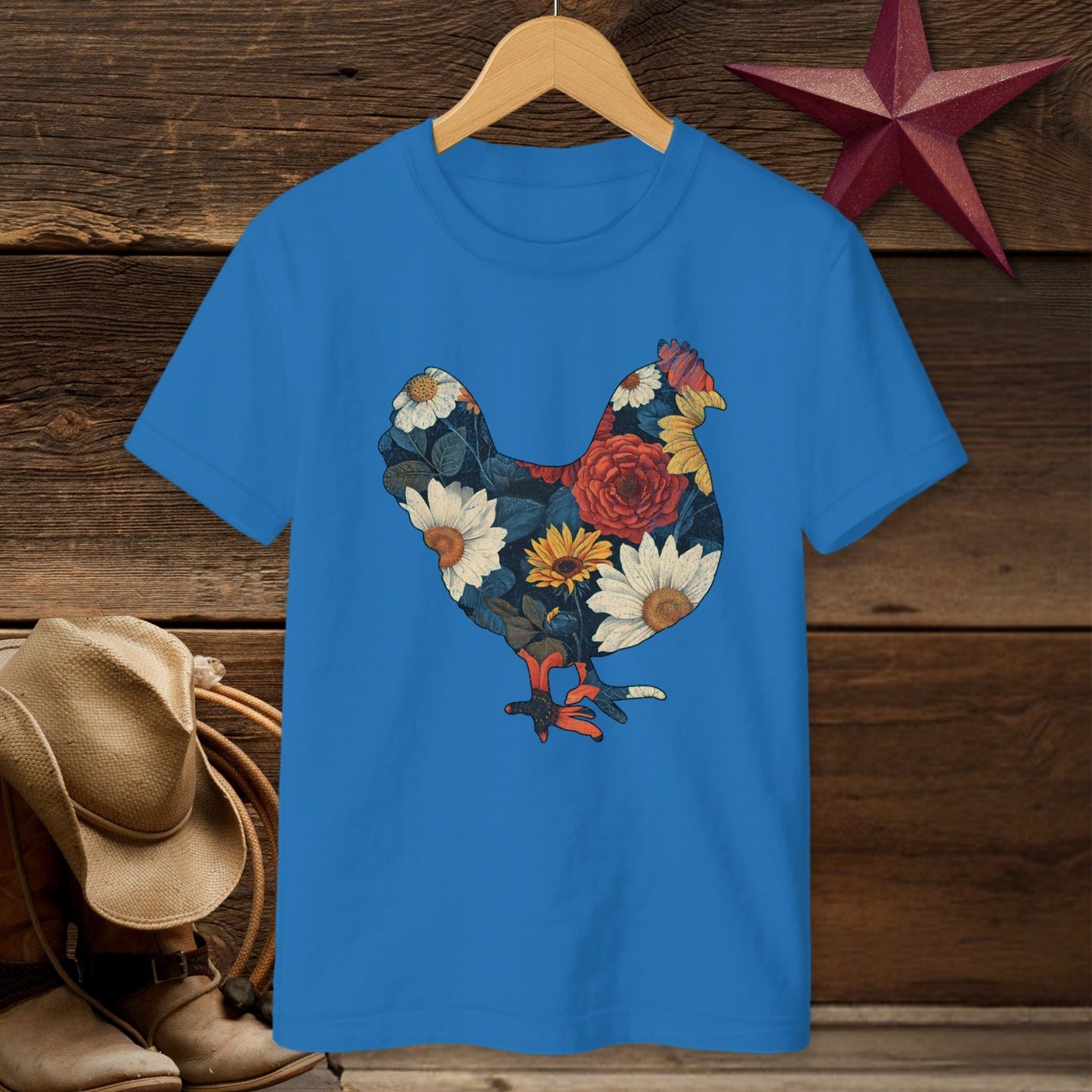 Floral Chicken T-shirt (Youth)