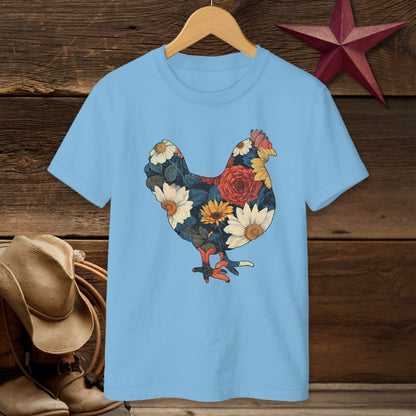 Floral Chicken T-shirt (Youth)