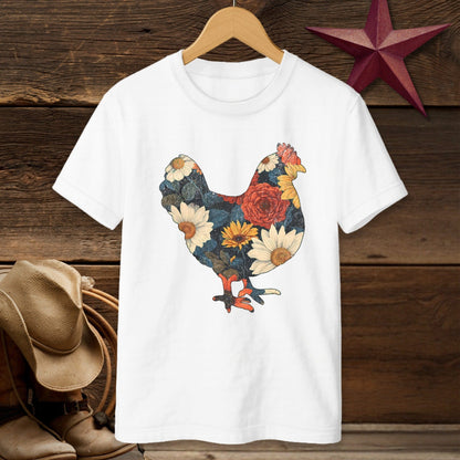 Floral Chicken T-shirt (Youth)