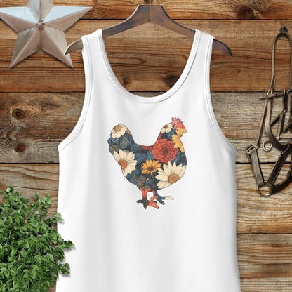 Floral Chicken Tank Top