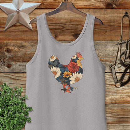 Floral Chicken Tank Top