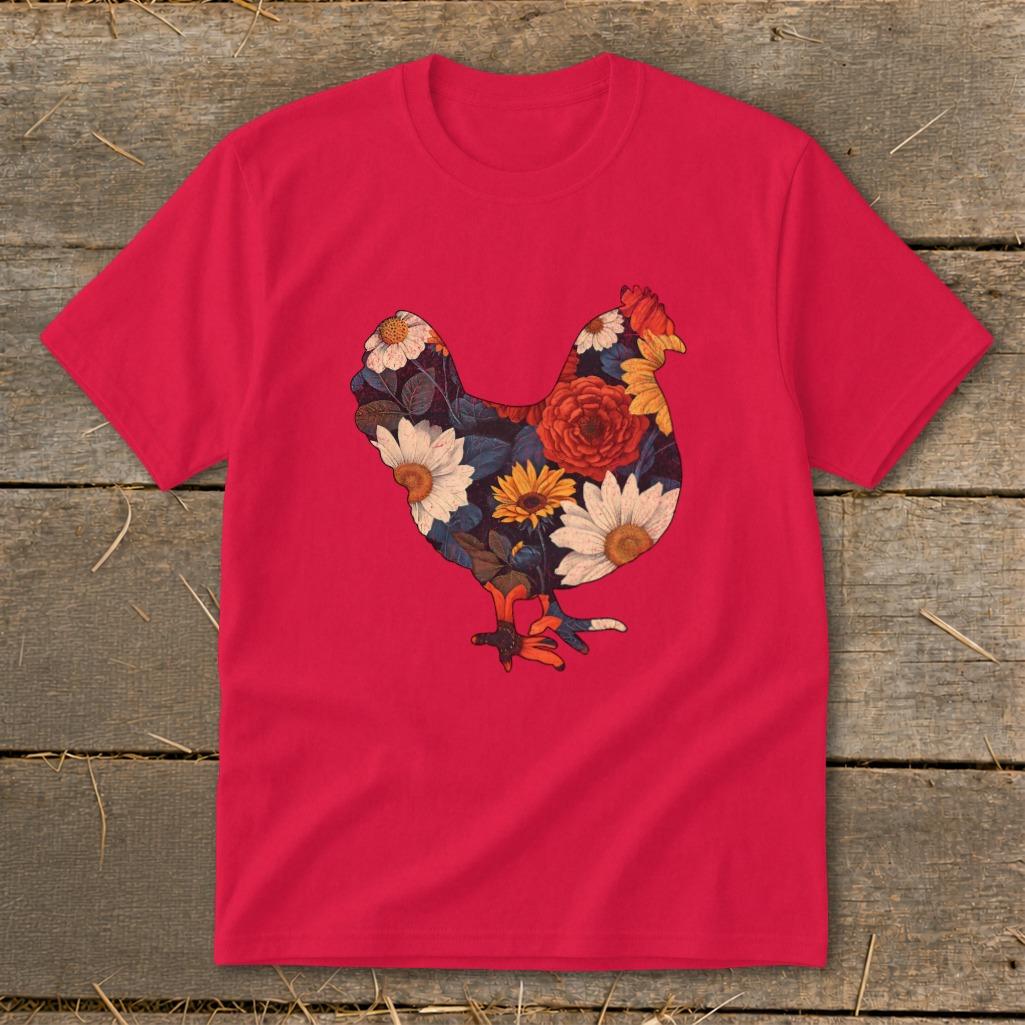 Floral Chicken Youth Tee