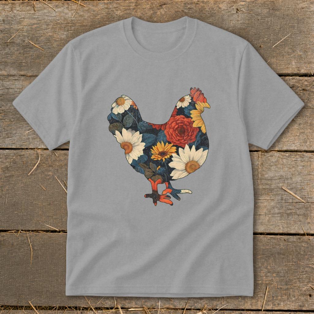 Floral Chicken Youth Tee
