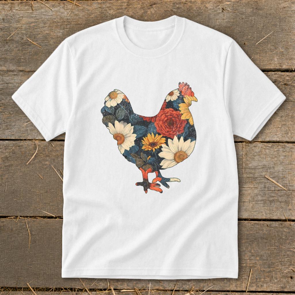 Floral Chicken Youth Tee