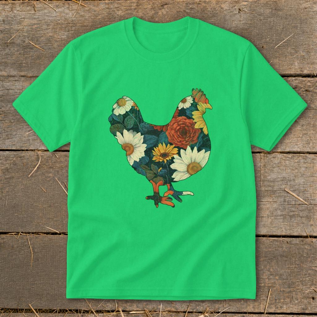 Floral Chicken Youth Tee