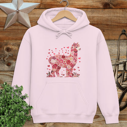Flowers & Hearts - Alpaca Hoodie