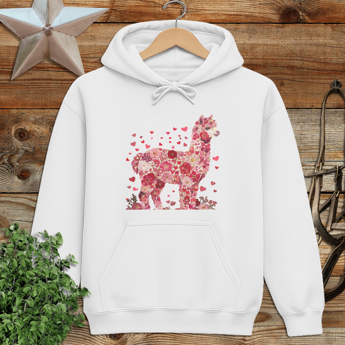 Flowers & Hearts - Alpaca Hoodie