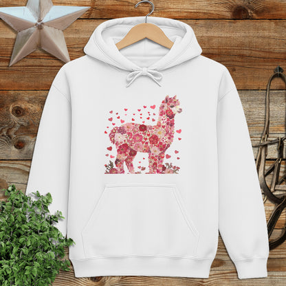 Flowers & Hearts - Alpaca Hoodie