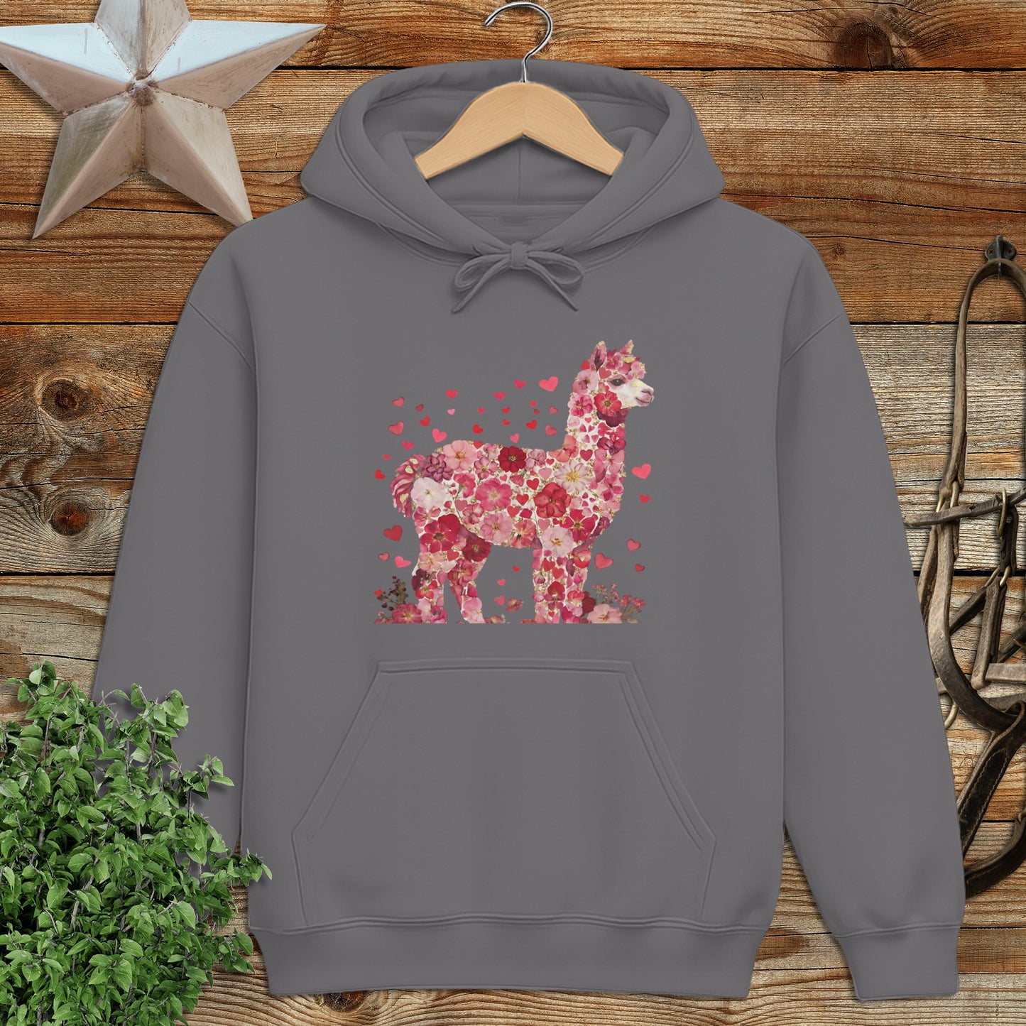 Flowers & Hearts - Alpaca Hoodie
