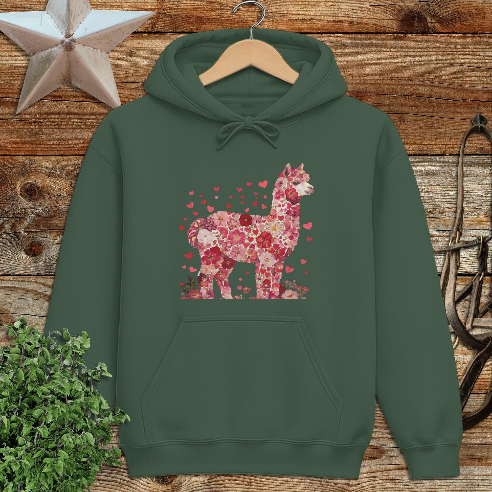 Flowers & Hearts - Alpaca Hoodie