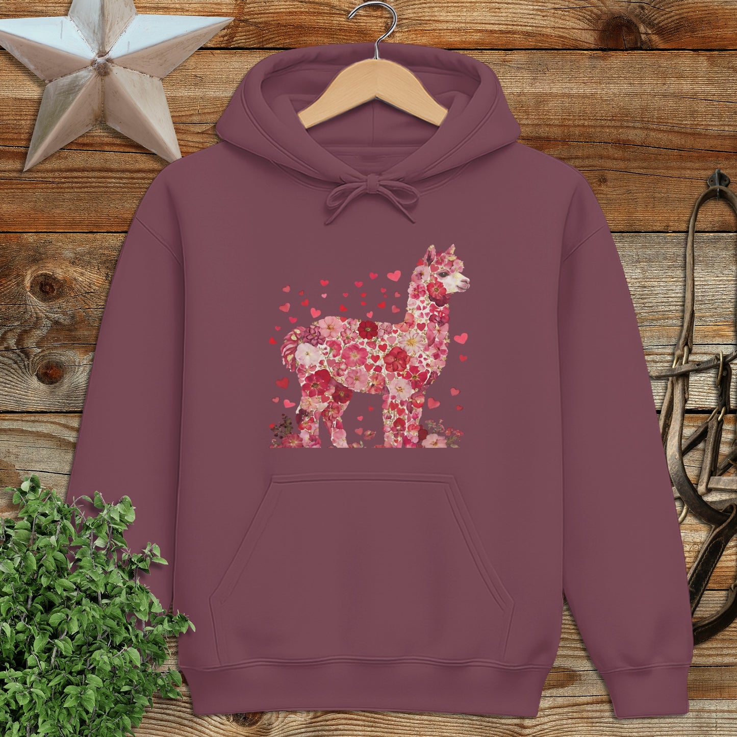 Flowers & Hearts - Alpaca Hoodie