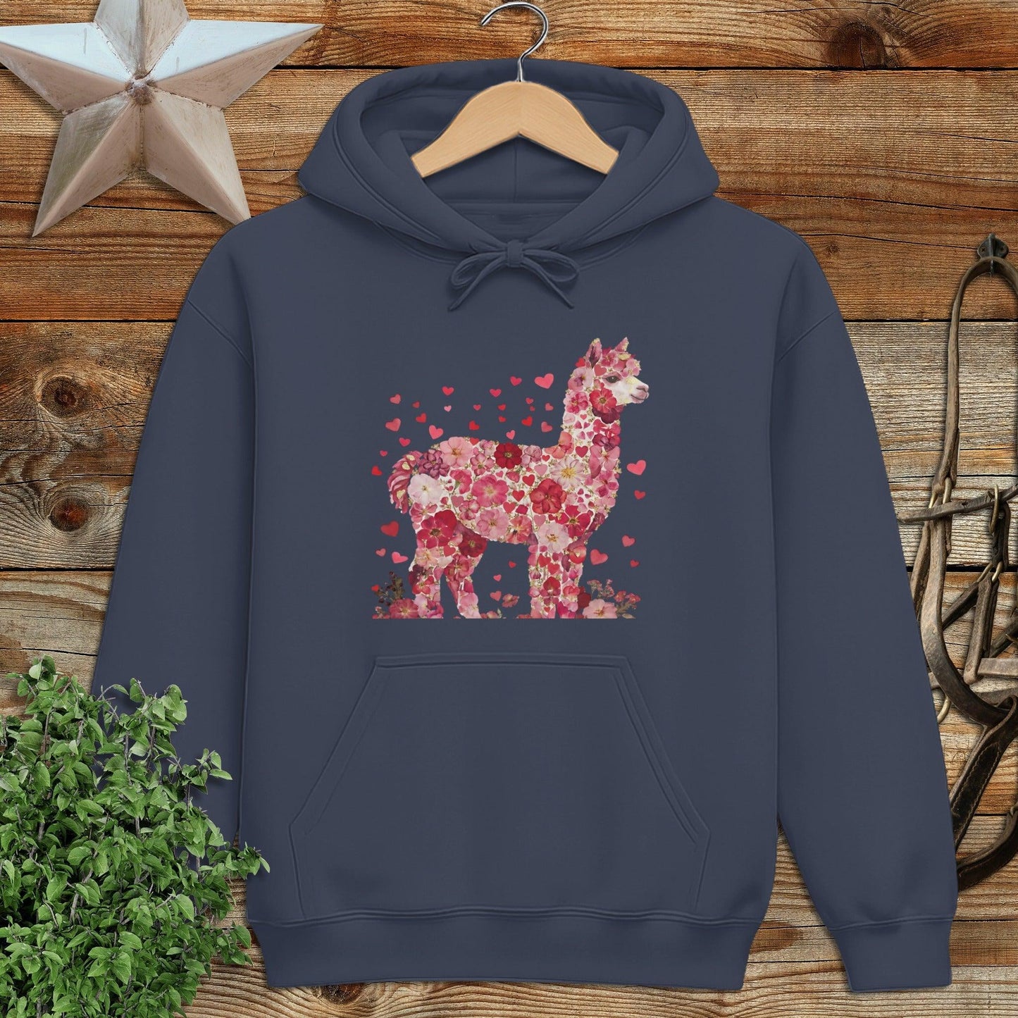 Flowers & Hearts - Alpaca Hoodie