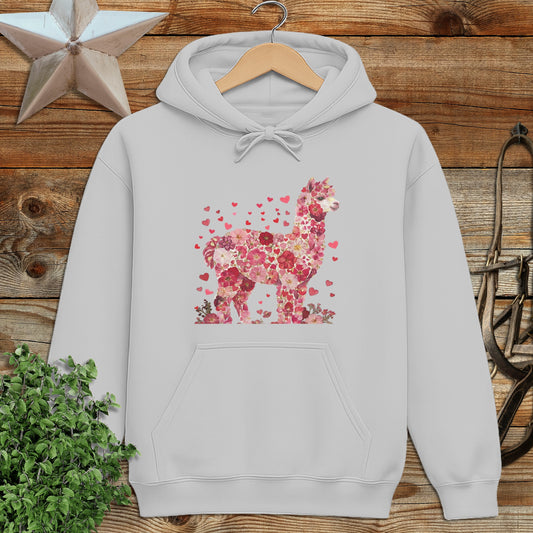 Flowers & Hearts - Alpaca Hoodie