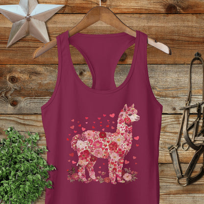 Flowers & Hearts - Alpaca Racerback Tank